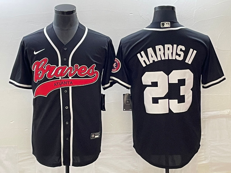 Men's Atlanta Braves Michael Harris II #23 Black Jersey Joint Edition